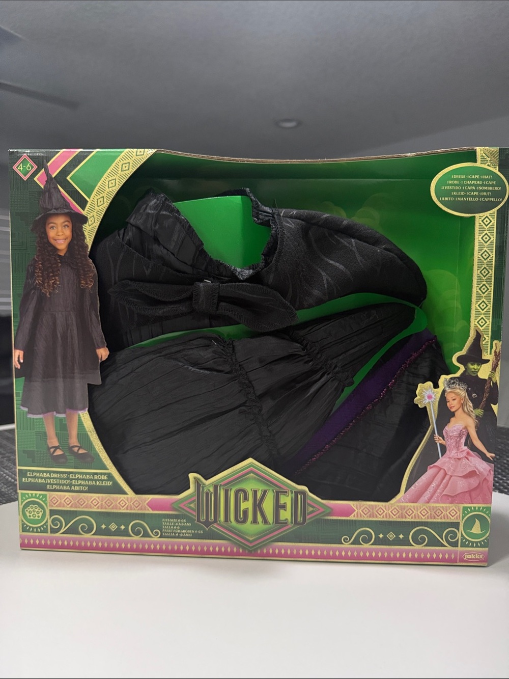 Wicked Deluxe Elphaba dress & Accessories Costume for Kids - Official Collection